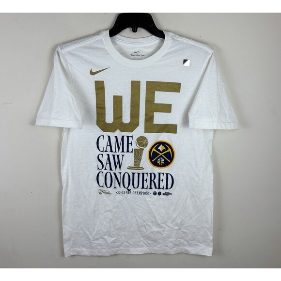 Men’s Nike NBA Denver Nuggets Champions T-Shirt / White / Size Medium / New - Picture 1 of 5